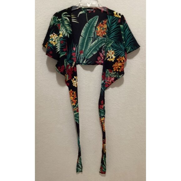 Shein Tropical Floral Two-Piece Kimono Set Size S - Picture 3 of 7